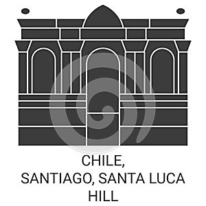 Chile, Santiago, Santa Luca Hill travel landmark vector illustration photo