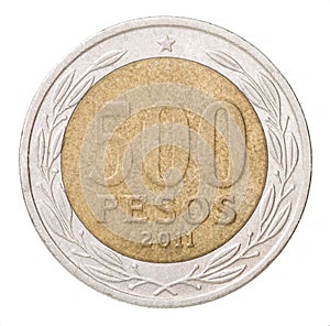 Chilean 500 peso coin