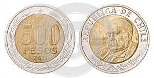 Chilean 500 peso coin