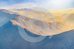 Chilean Andes Mountain Aerial View