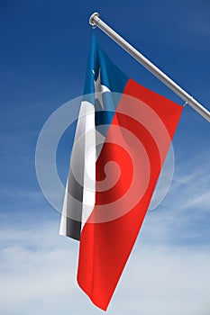 Chilean flag and clipping path