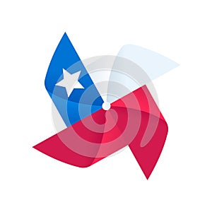 Chilean flag pinwheel photo