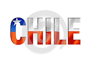 Chilean flag text font