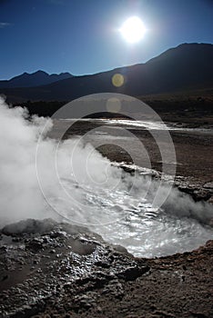 Chilean geysers eruption photo