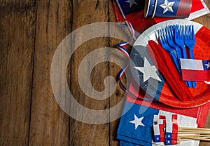 Chilean independence day concept. Festive decoration photo