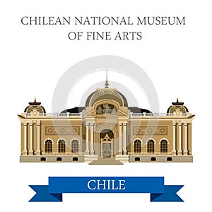 Chilean National Museum of Fine Arts Chile vector attraction