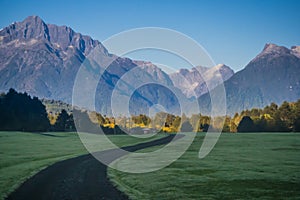 Chilean Patagonia landscape in the Pumalin Natural Park