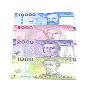 Chilean Pesos of Various Colors