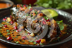 Chiles en Nogada, traditional Mexican cuisine