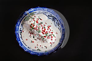Chiles en Nogada traditional Mexican cuisine in Puebla Mexico