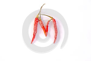 Chili alphabet on white