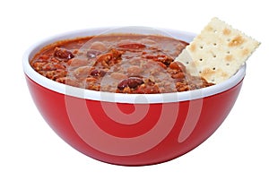 Chili with Beans and Cracker