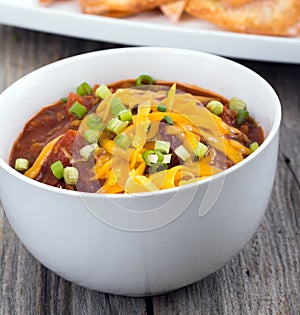 Chili con carne bowl photo