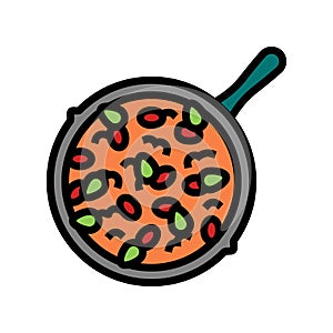 chili con carne color icon vector illustration photo