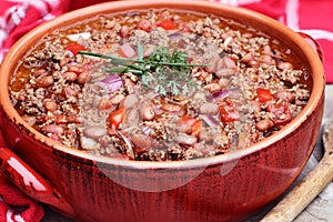 Chili Con Carne in Pot