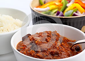 Chili Con Carne with salad
