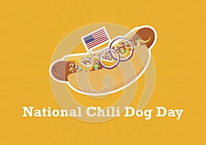 National Chili Dog Day vector