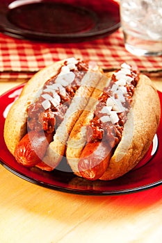 Chili dog with Onions