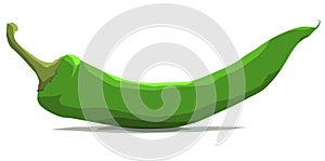 Chili Green (Vector Illustration, eps)