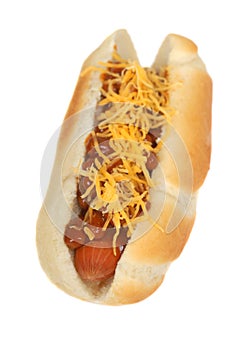 Chili hot dog