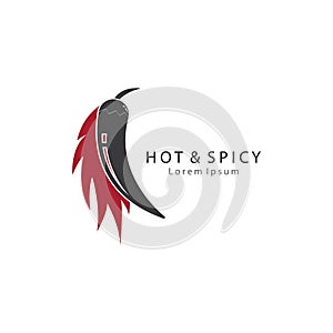 Chili icon logo vector template design