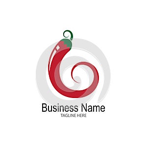 Chili icon logo vector template design