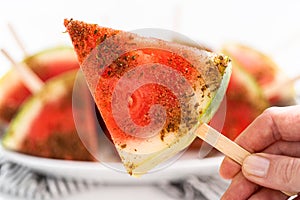 Chili lime watermelon pops