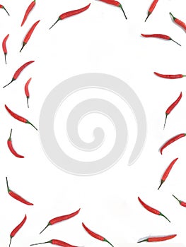 Chili pattern on whie background