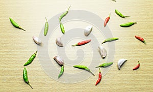 Chili pepper and garic