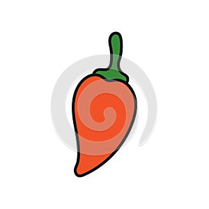 chili pepper icon design template vector illustration