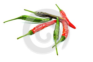 chili pepper isolated on a white background.