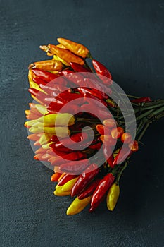 chili peppers of different colors