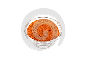 Chili powder in glass bowl