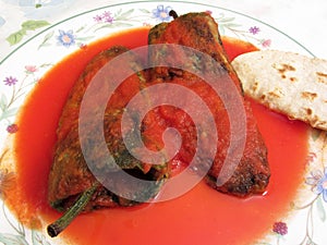 Chili Rellenos and Red Tomato Sauce photo