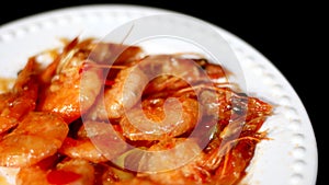 Chili shrimp dish
