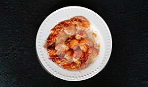 Chili shrimp dish