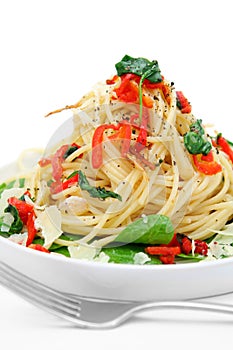 Chili and Spinach Pasta