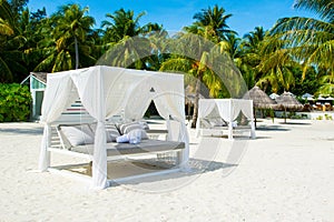 Chill lounge zone on the sandy beach