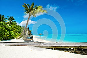 Chill lounge zone on the sandy beach