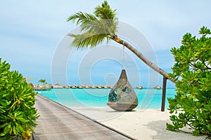 Chill lounge zone on the sandy beach