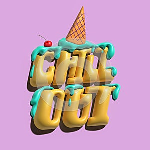 Chill out 3d illustration