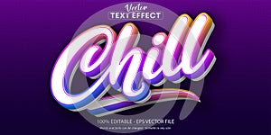 Chill text effect, minimalistic and colorful editable text style