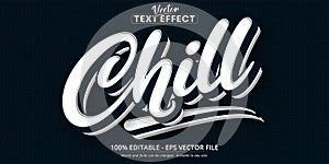 Chill text, minimalistic style editable text effect photo