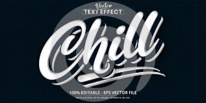 Chill text, minimalistic style editable text effect