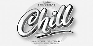 Chill text, minimalistic style editable text effect