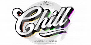 Chill text style, minimalistic style editable text effect photo
