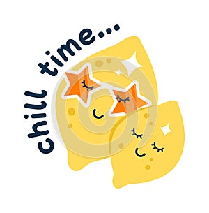 Chill Time Lemon Badge