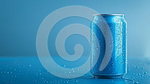 The chilled blue soda can.AI generated image