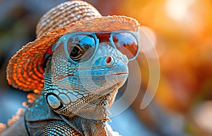 Chilled Iguana: A Reptile’s Sunny Disguise