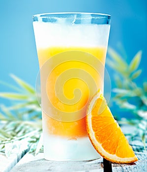 Chilled orange cocktail